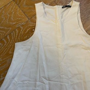 White High neck Dress